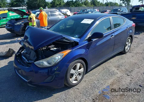 2013 Hyundai Elantra Gls z USA, uszkodzony, nr VIN 5NPDH4AE5DH455043